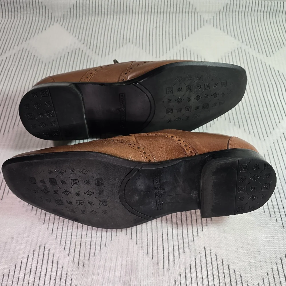 Stacy Adams Men's Size 13M Leather Wingtip Dress Shoes Brown 24738-221